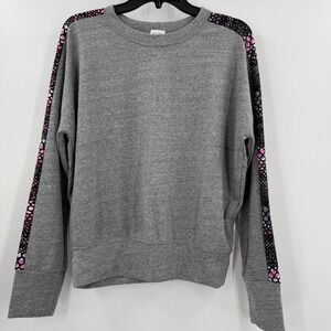 Peyton Jensen Jaxon Animal Stripe‎ Dolman Pullover Sweatshirt Gray Size Small